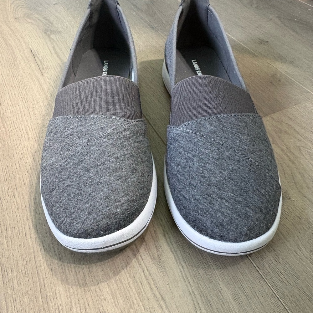 Brand New Lands End Women's Gray Slip-On Shoes